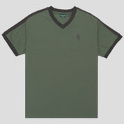 Pass~Port Workers Stripe Organic Cotton Jersey - Gumnut Green