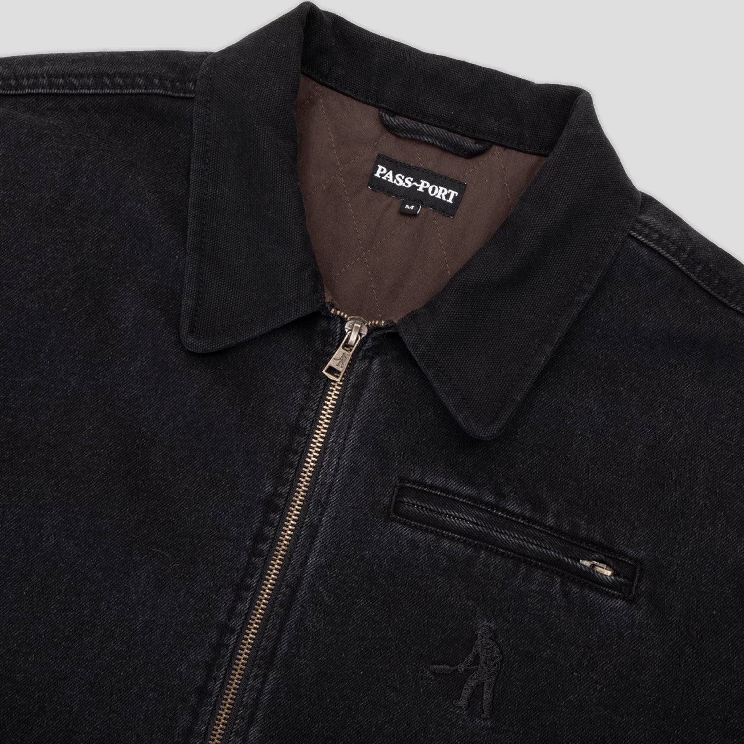 Pass~Port Recycled Denim Packers Jacket - Washed Black