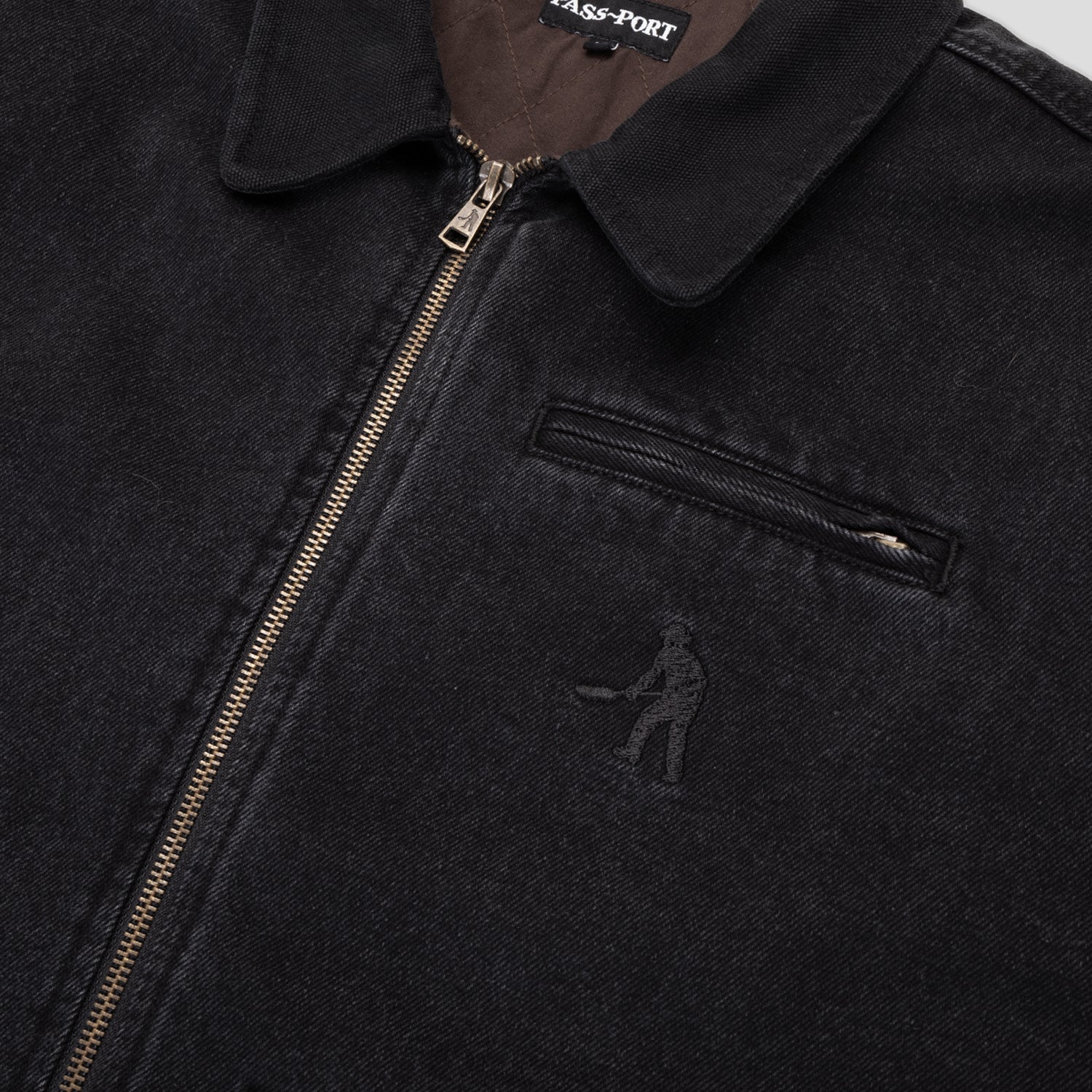 Pass~Port Recycled Denim Packers Jacket - Washed Black