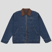 Pass~Port Recycled Denim Packers Jacket - Washed Dark Indigo