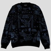 Pass~Port Eyeball Knit Sweater - Black / Harbour Blue