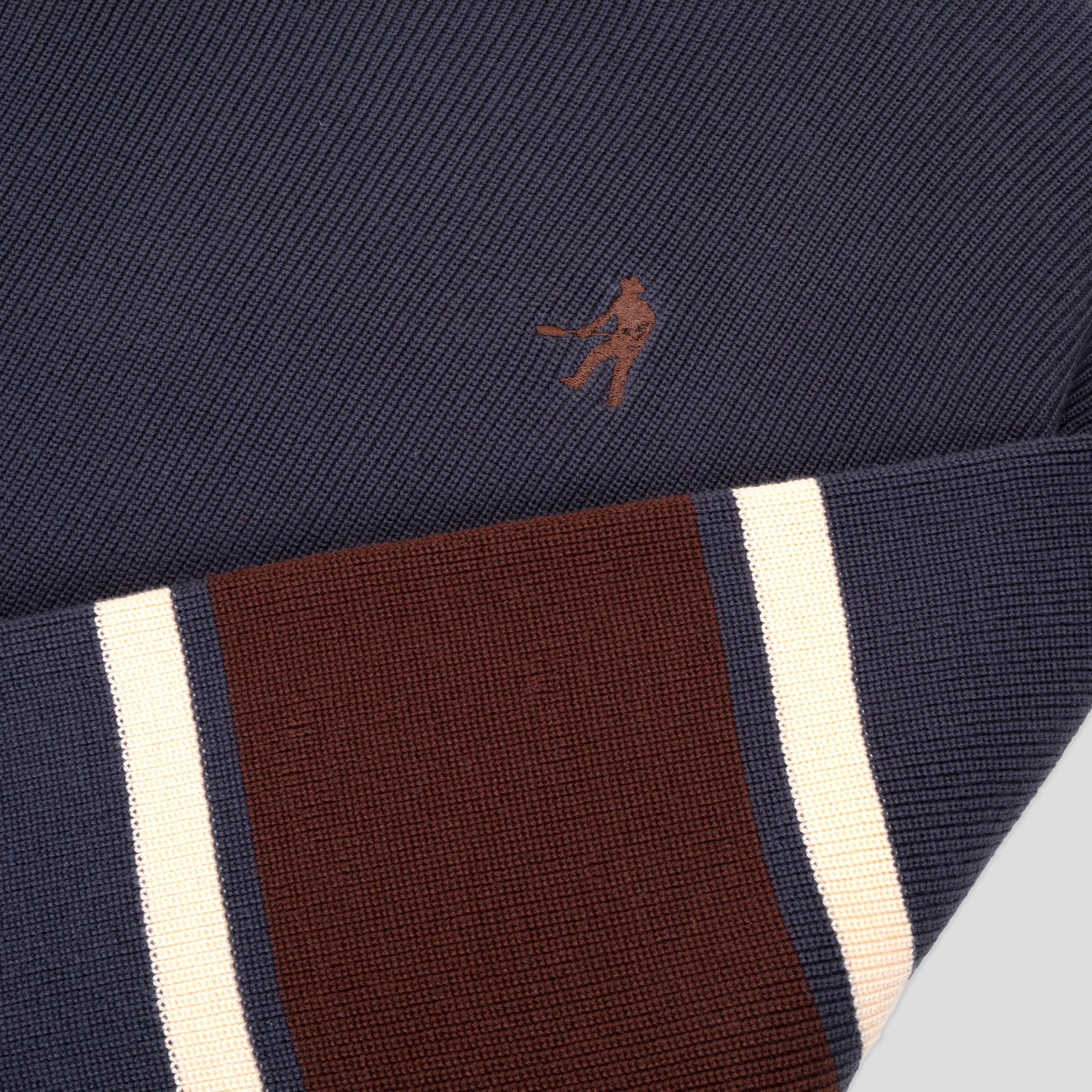 Pass~Port Organic Cotton Stripe Knit Sweater - Slate