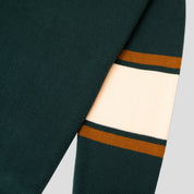 Pass~Port Organic Cotton Stripe Knit Sweater - Dark Green