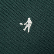 Pass~Port Organic Cotton Stripe Knit Sweater - Dark Green
