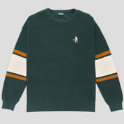 Pass~Port Organic Cotton Stripe Knit Sweater - Dark Green