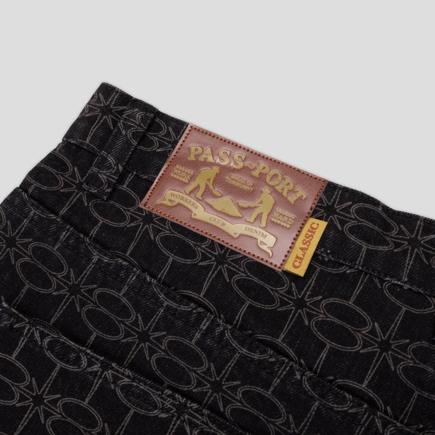 Pass~Port Soap Sparkle Workers Club Jean Short - Washed Black