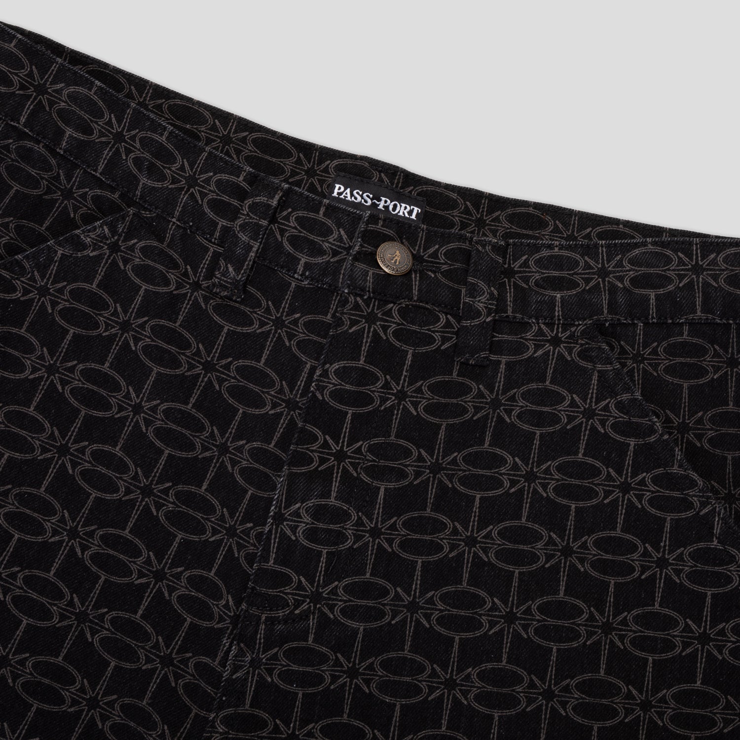 Pass~Port Soap Sparkle Workers Club Jean Short - Washed Black