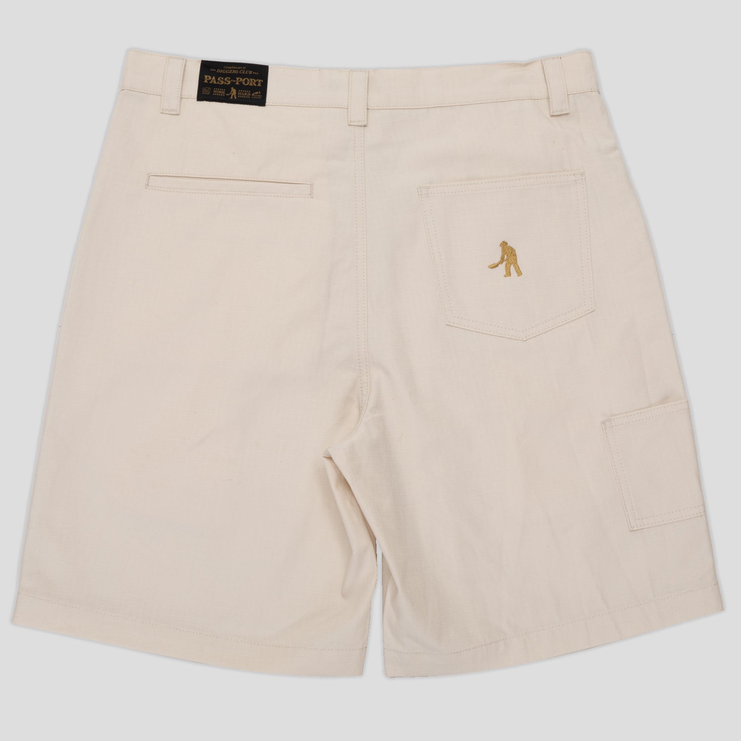 Pass~Port Ripstop Double Knee Diggers Club Short - Bone