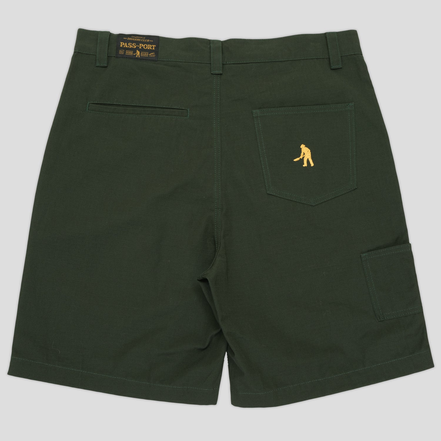 Pass~Port Ripstop Double Knee Diggers Club Short - Dark Green