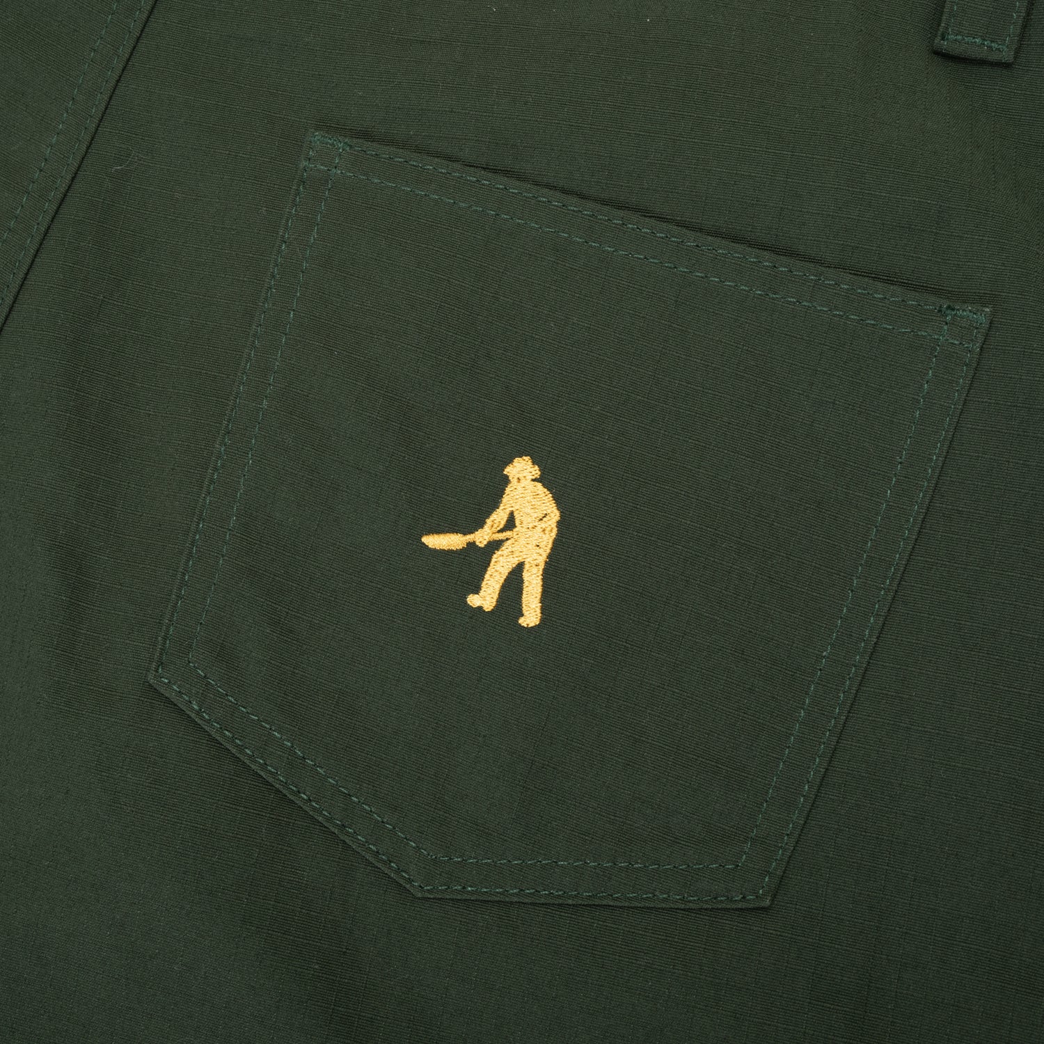 Pass~Port Ripstop Double Knee Diggers Club Short - Dark Green