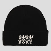 Pass~Port 4 Flowers Organic Cotton Beanie - Black