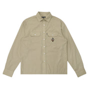 Pass~Port Wanderer Workers Long Sleeve Shirt - Khaki