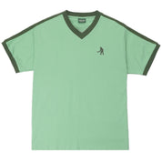 Pass~Port Workers Stripe Organic Cotton Jersey - Seafoam Green