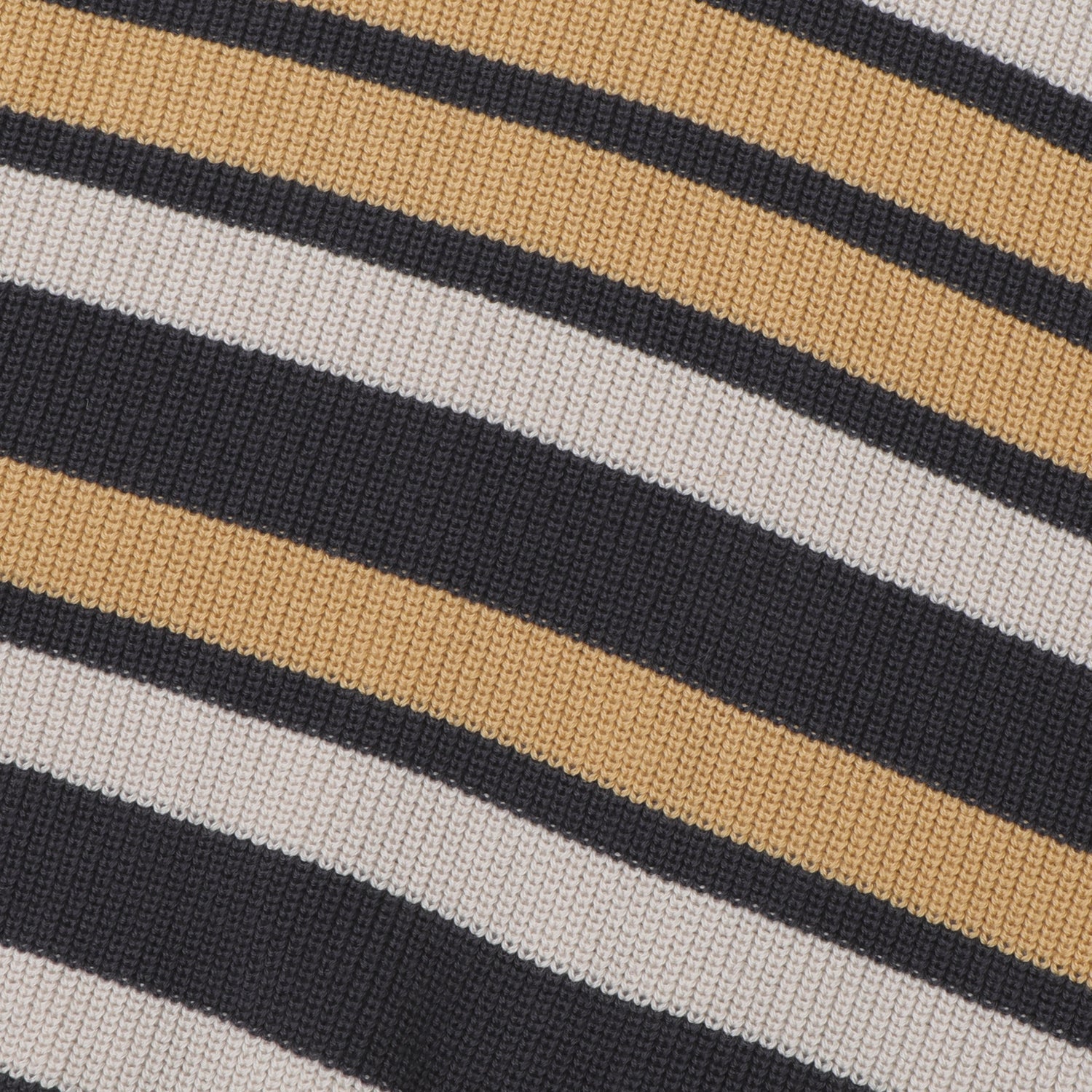 Pass~Port Striped Organic Knit Sweater - Grey