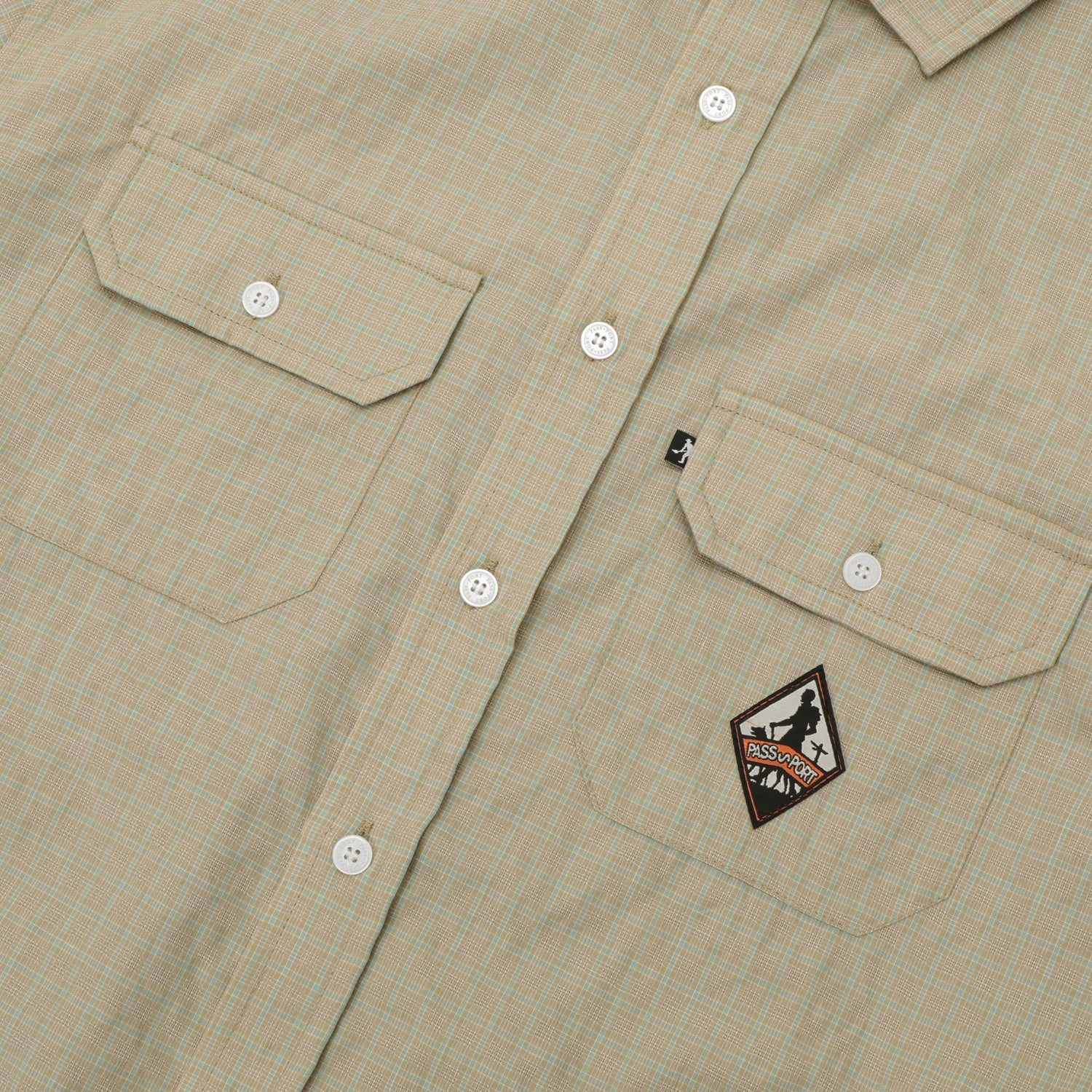 Pass~Port Wanderer Workers Long Sleeve Shirt - Khaki