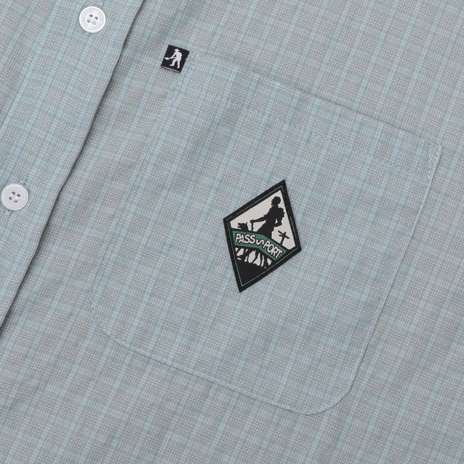 Pass~Port Wanderer Workers Short Sleeve Shirt - Ice