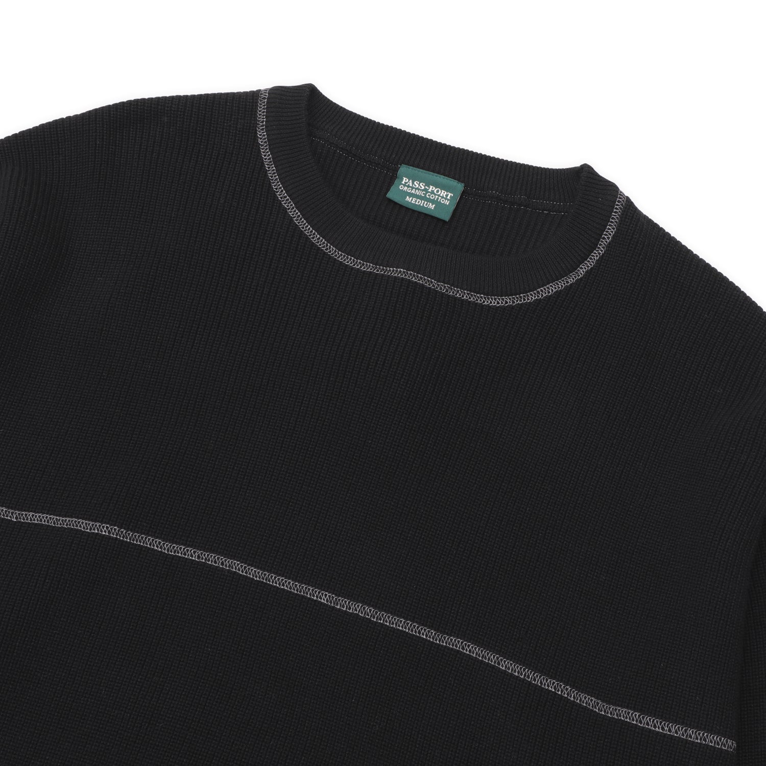 Pass~Port Overlocked Organic Knit Sweater - Black