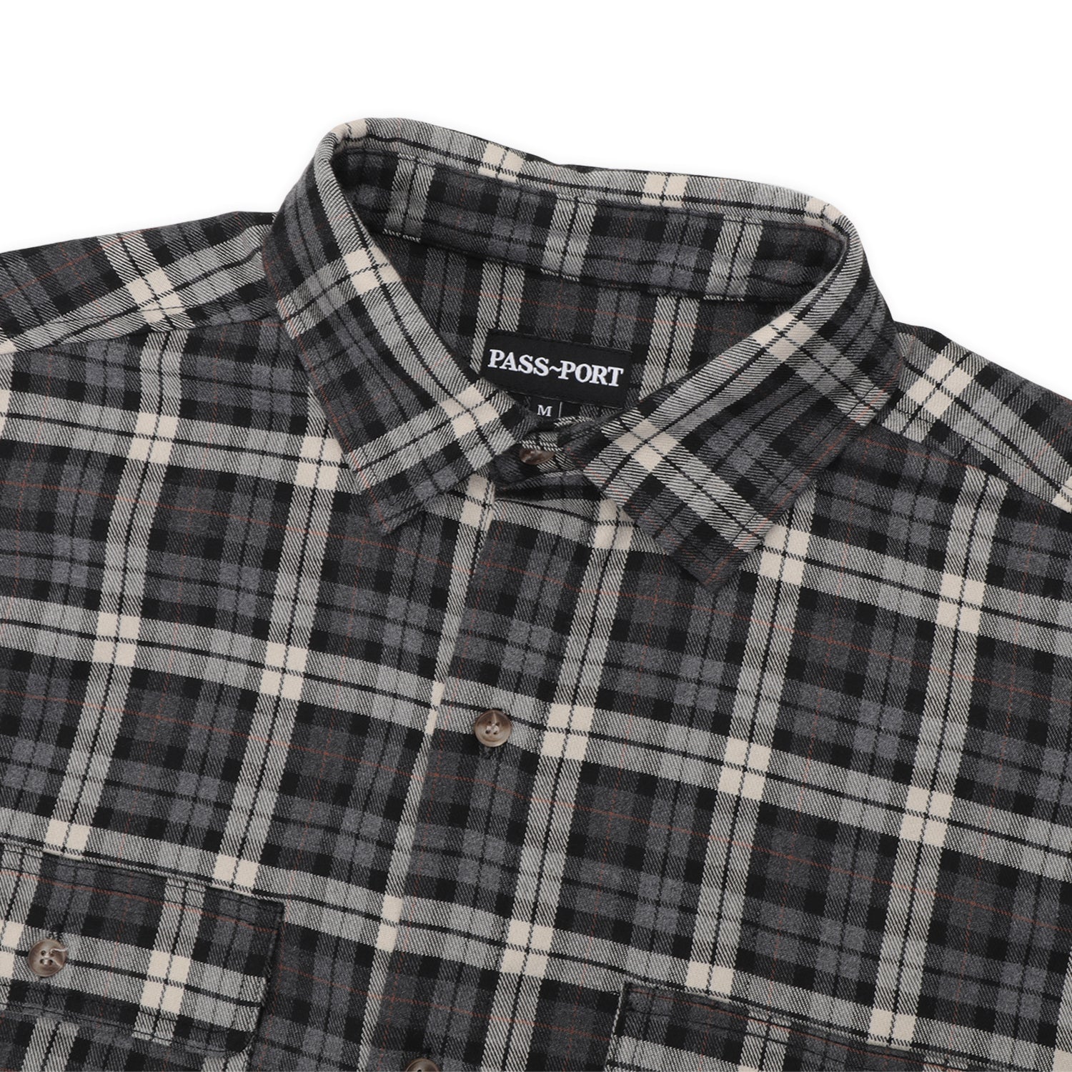 Pass~Port Wanderer Flannel Vineyard Shirt - Black