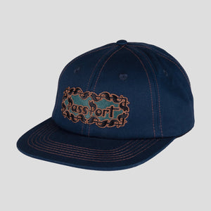 Pass~Port Pattoned Casual Cap - Navy