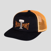Pass~Port Towers Of Water Trucker Cap - Black / Orange