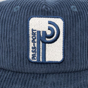Pass~Port Long Con Workers Cap - Washed Royal Blue
