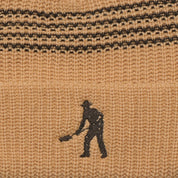 Pass~Port Digger Striped Knit Beanie - Sand / Chocolate
