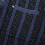 Pass~Port Pattoned Knit Polo - Navy