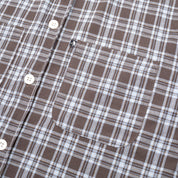 Pass~Port Workers Check Shirt Short-Sleeve - Choc/Blue