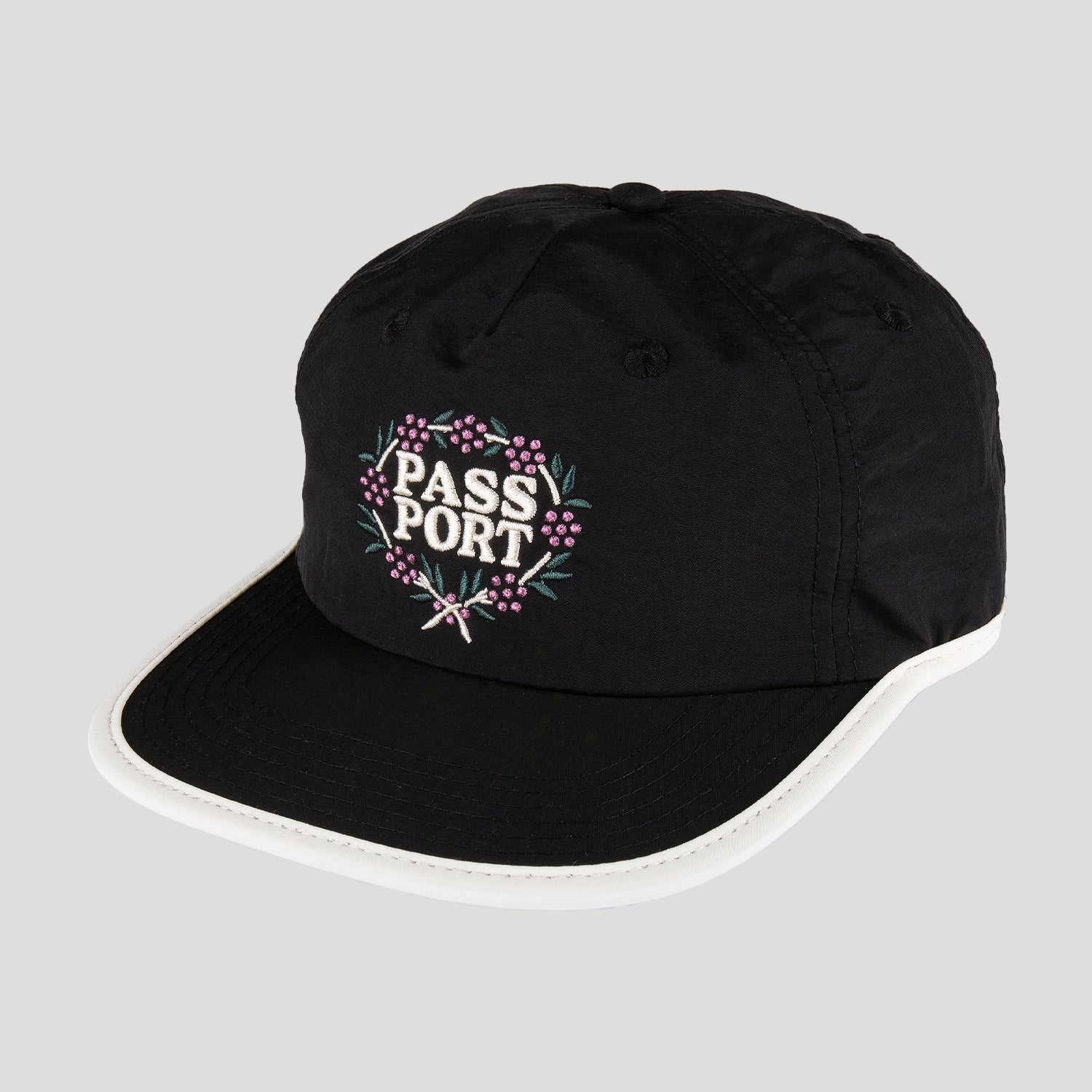 Pass~Port Wattle RPET Workers Cap - Black / Off White