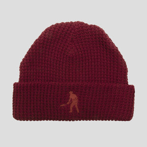 Pass~Port Organic Waffle Knit Beanie - Maroon