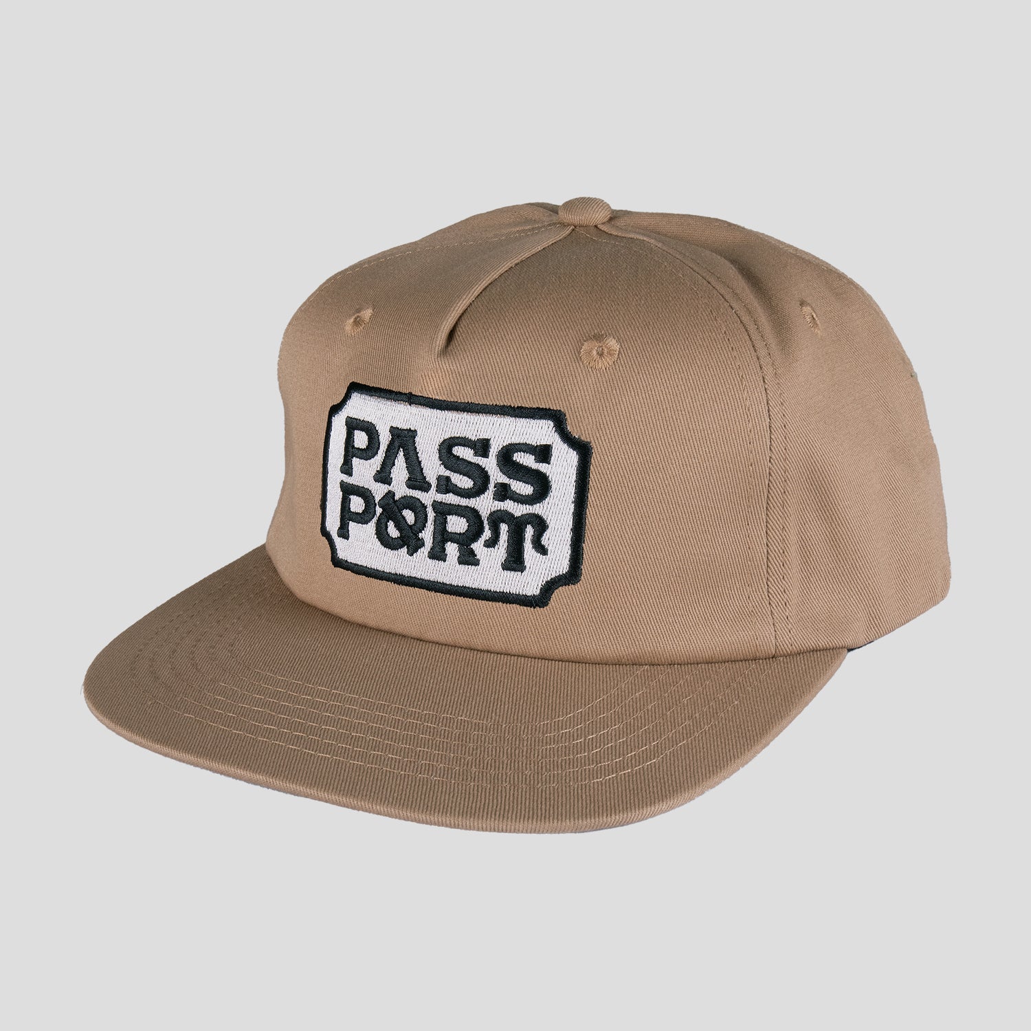 Pass~Port Yearbook Logo Workers Cap - Sand