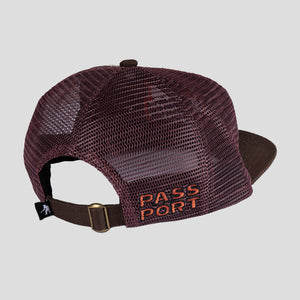 Pass~Port Brush Fire Workers Trucker Cap - Chocolate / Off White