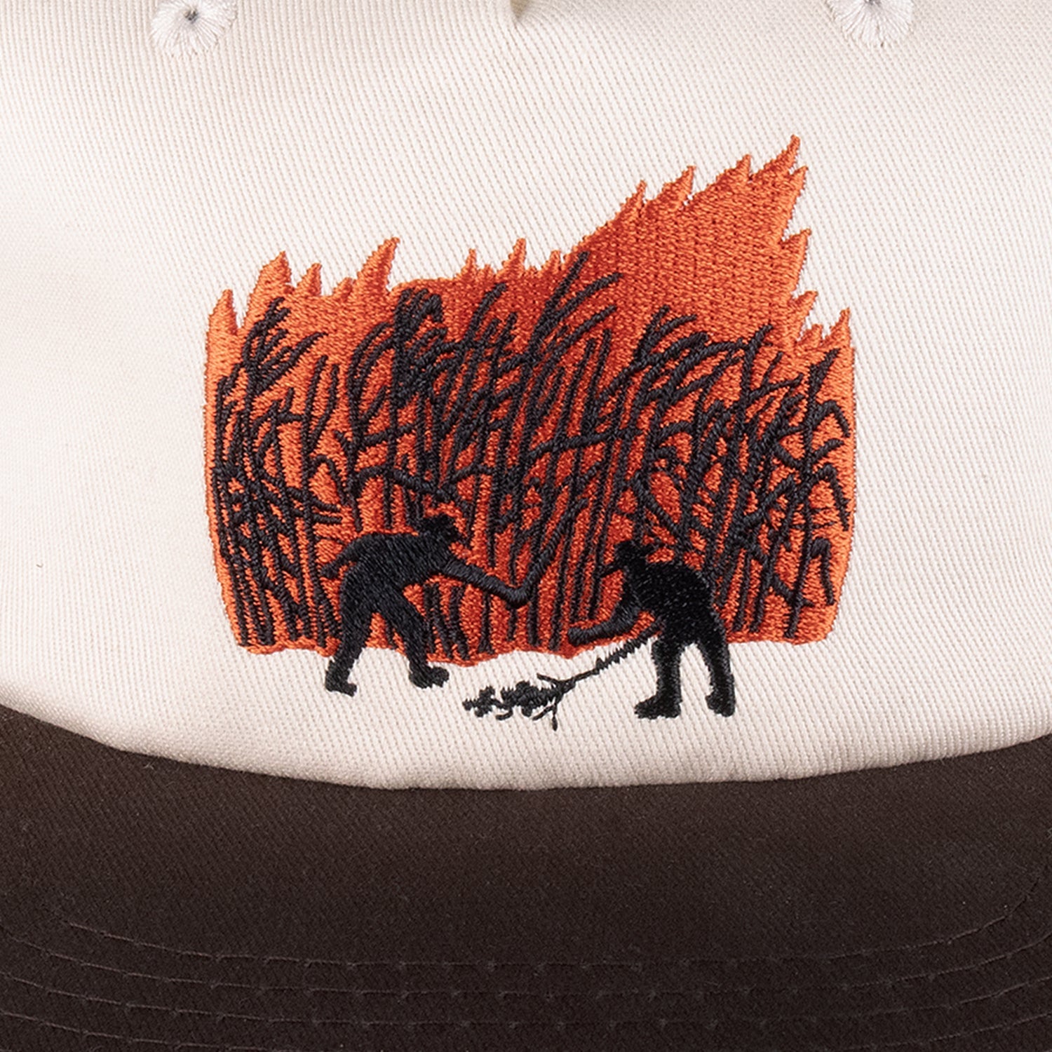 Pass~Port Brush Fire Workers Trucker Cap - Chocolate / Off White