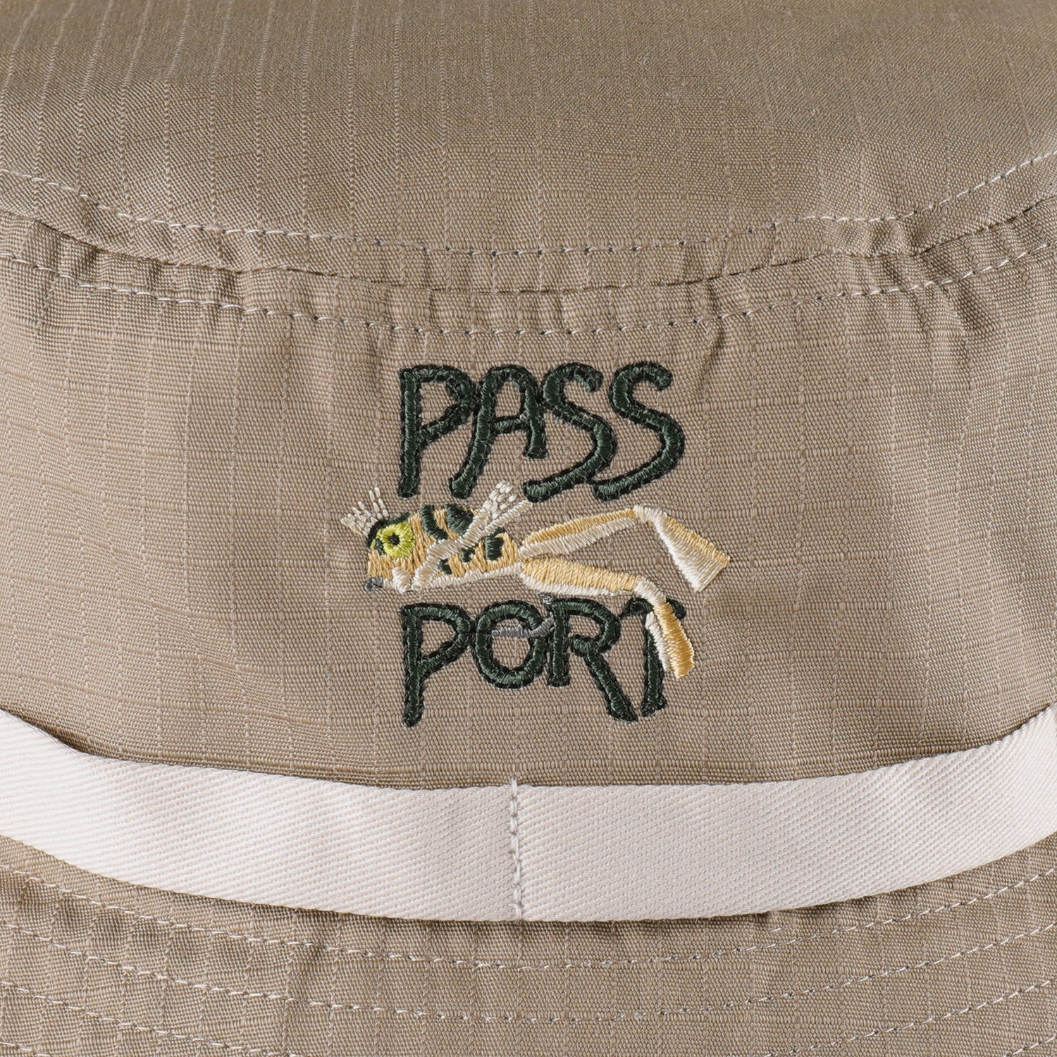 Pass~Port Frog Lure Anglers Bucket Hat - Khaki