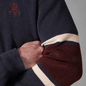 Pass~Port Organic Cotton Stripe Knit Sweater - Slate