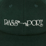 Pass~Port Stem Logo Woollen Casual Cap - Forest Green