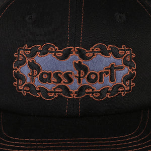 Pass~Port Pattoned Casual Cap - Black