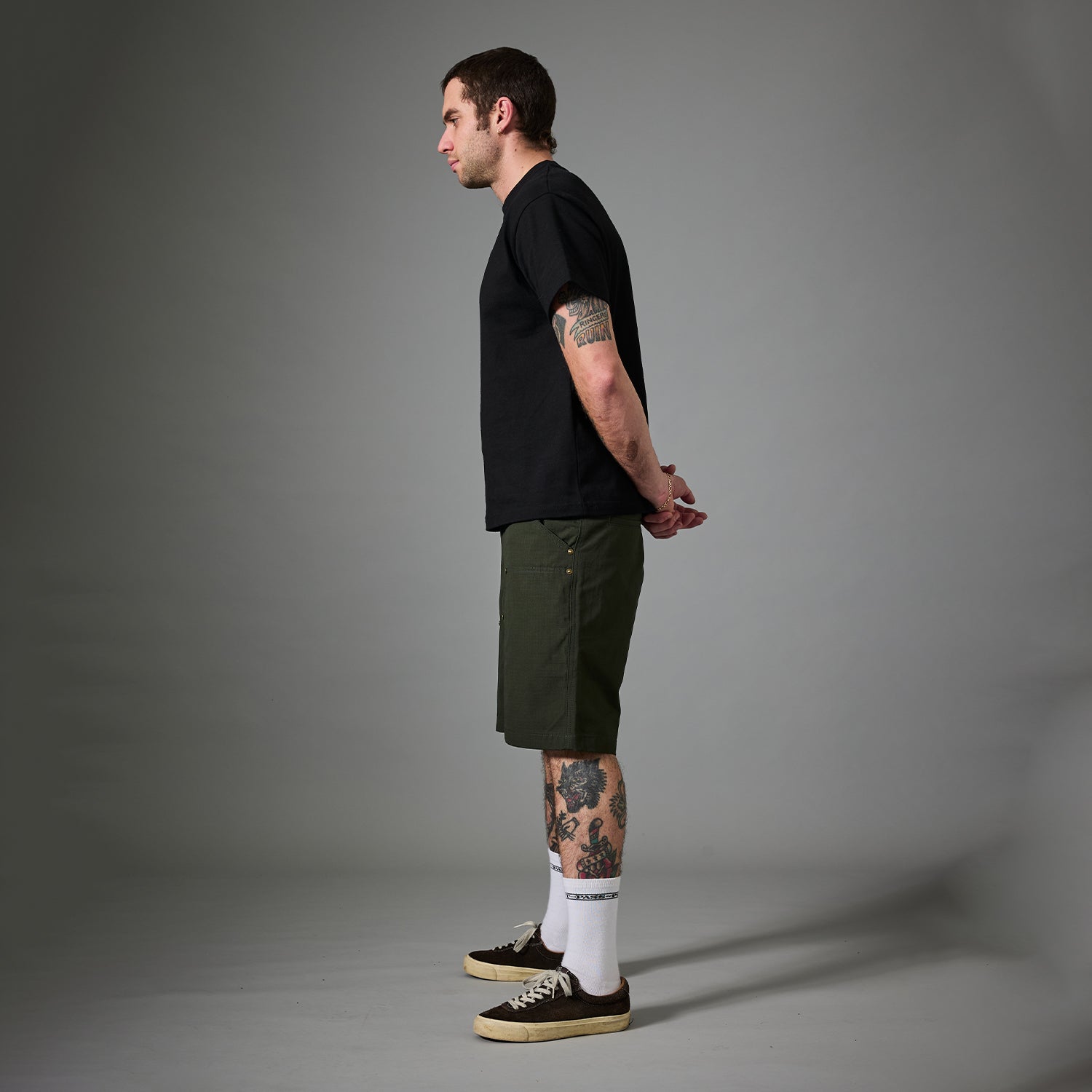 Pass~Port Ripstop Double Knee Diggers Club Short - Dark Green