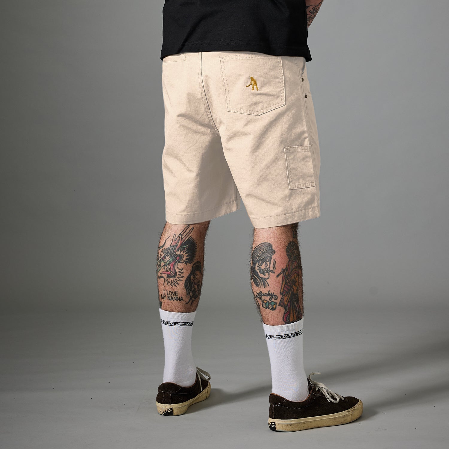 Pass~Port Ripstop Double Knee Diggers Club Short - Bone