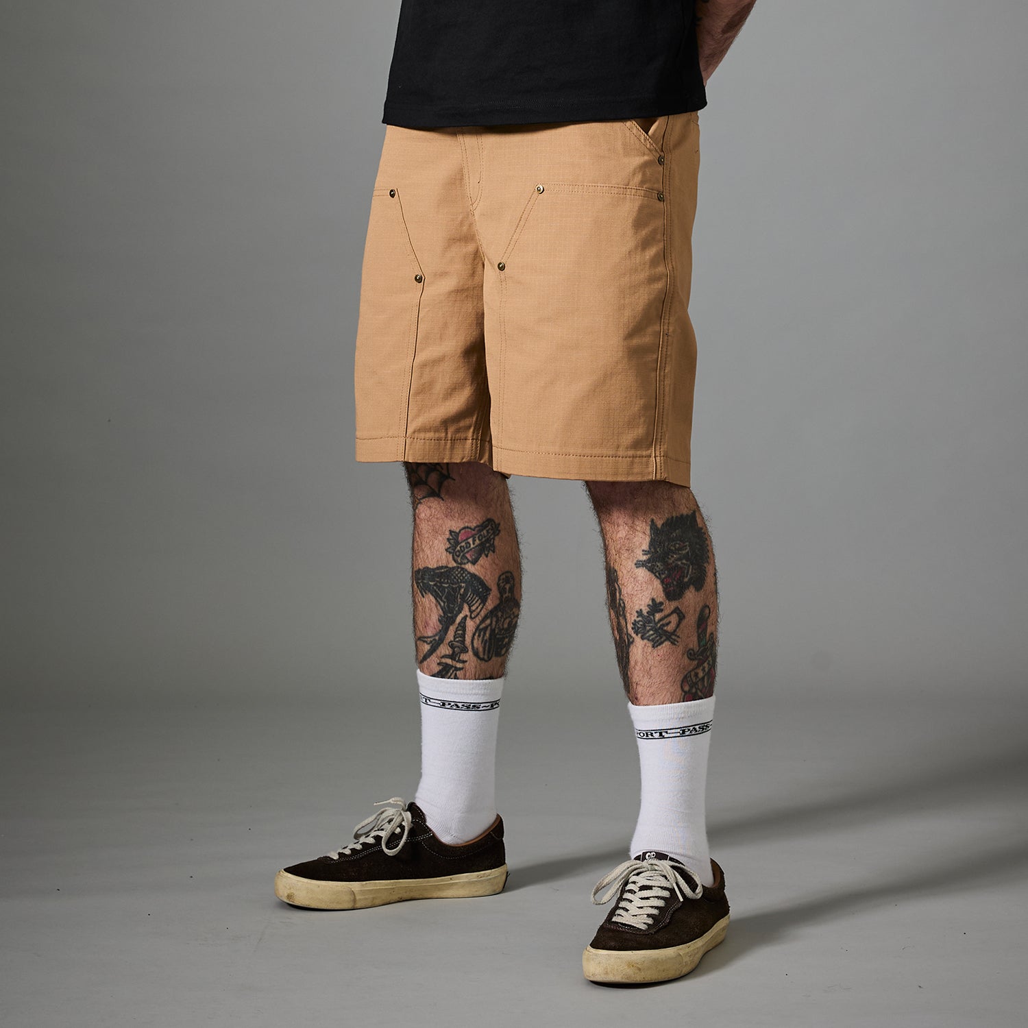 Pass~Port Ripstop Double Knee Diggers Club Short - Camel