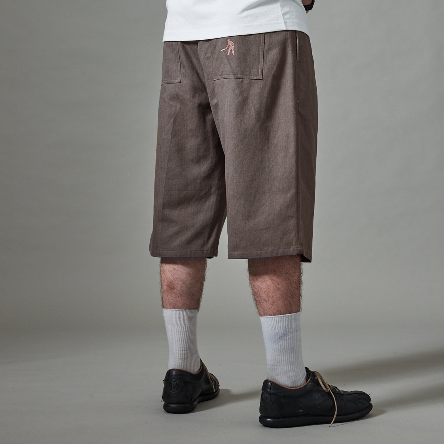 Pass~Port Herringbone Leagues Club Short - Dusty Brown