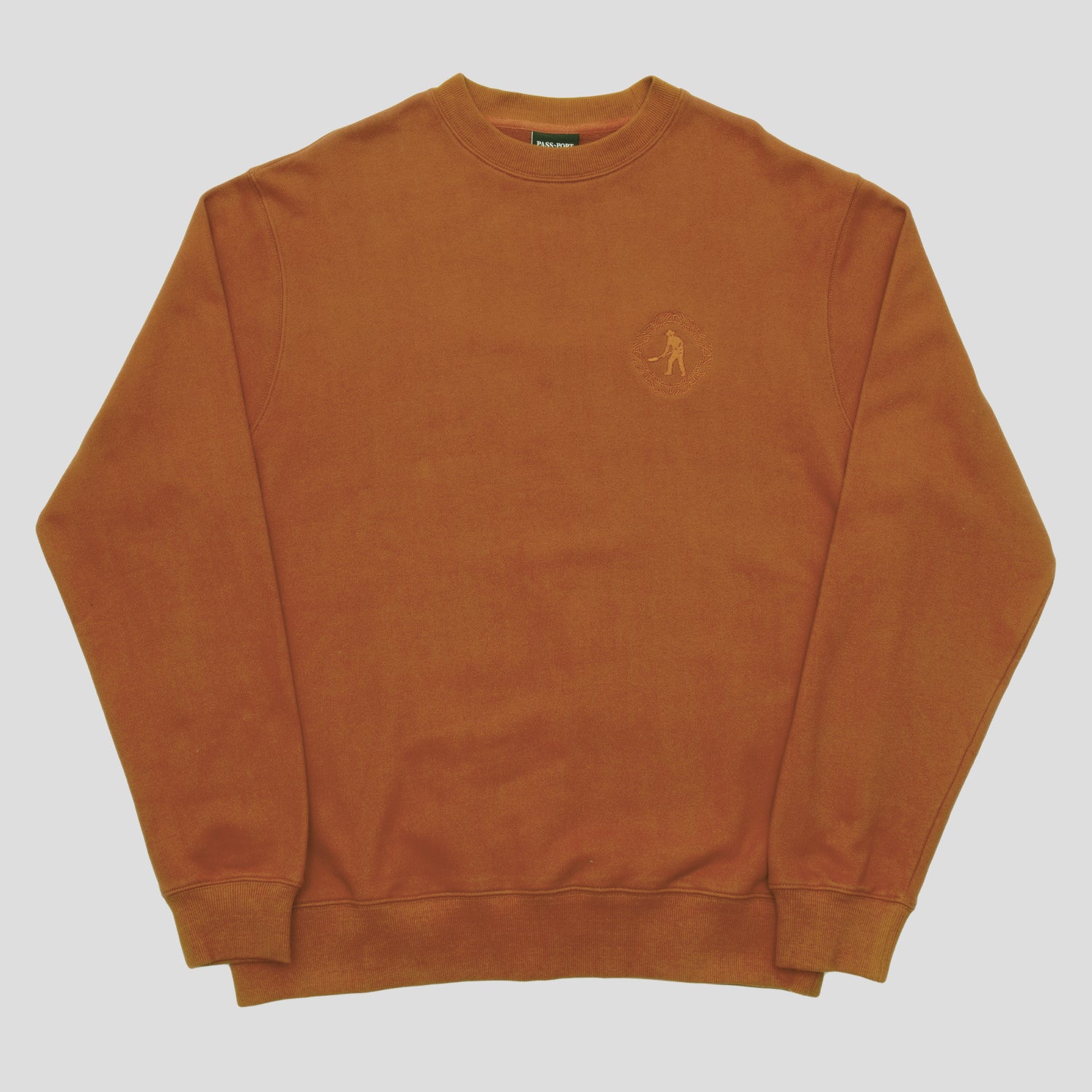 Organic Embroidery Sweater (Burnt Orange)