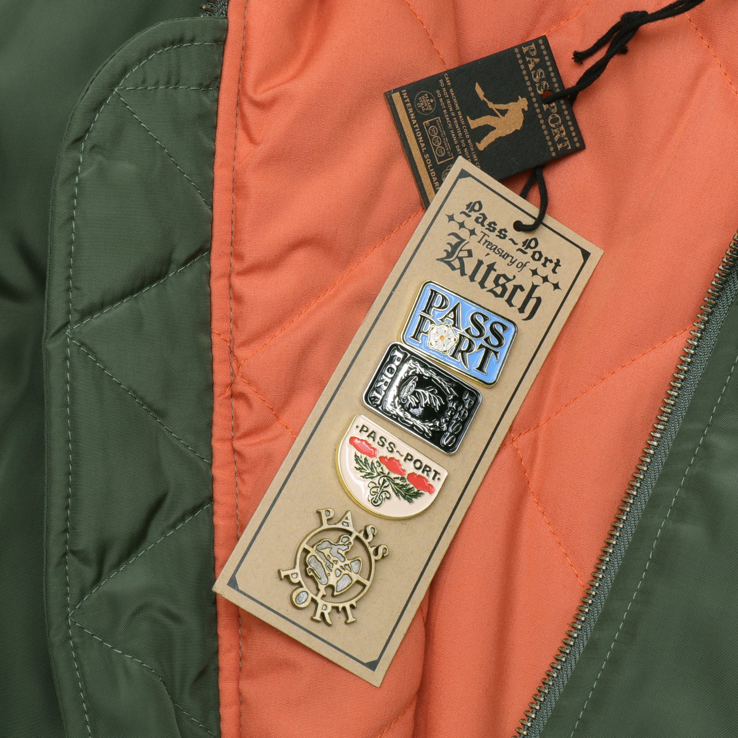 Crystal Embroidery Freight Jacket (Olive)