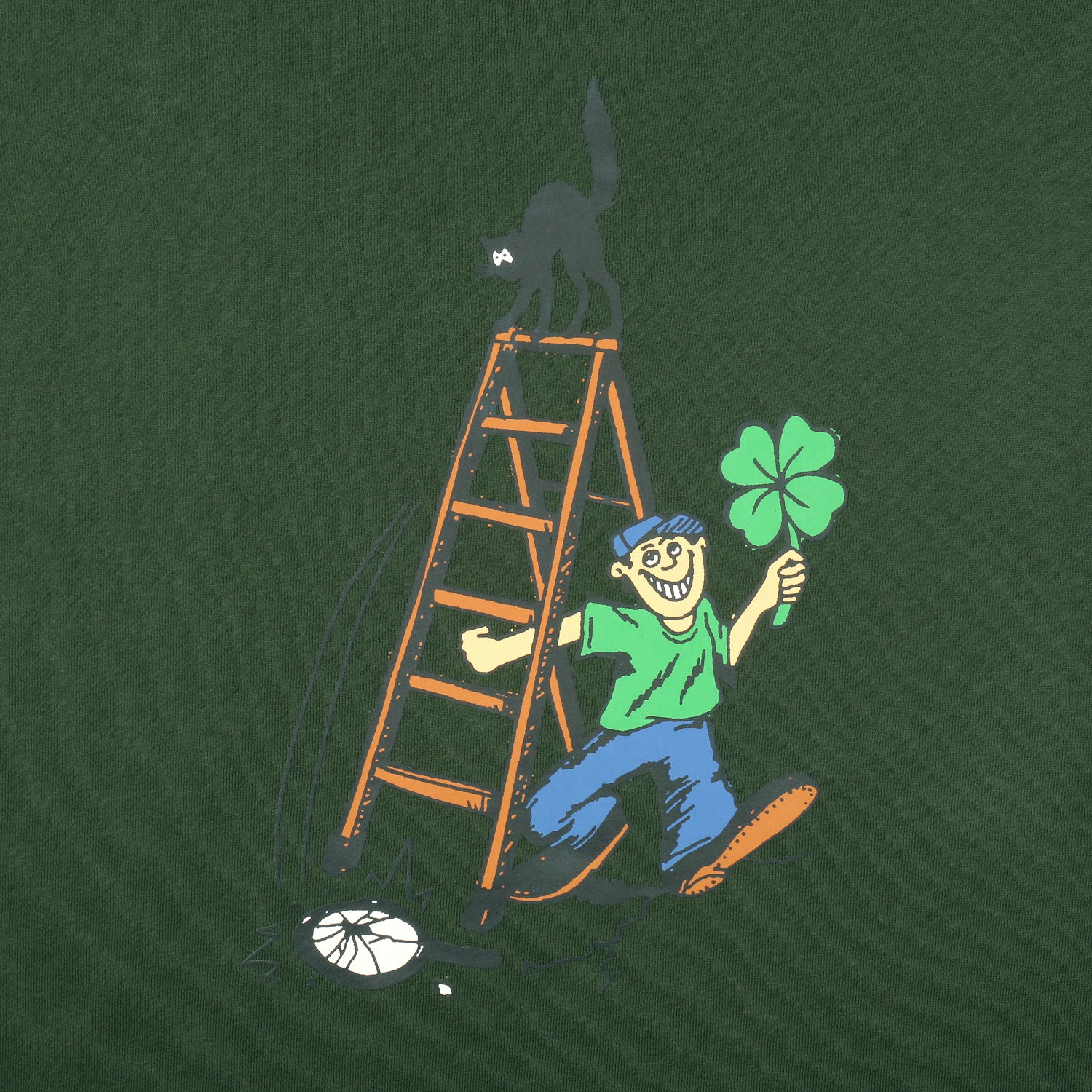 Dumb~Luck Ladder Hoodie (Forest Green)