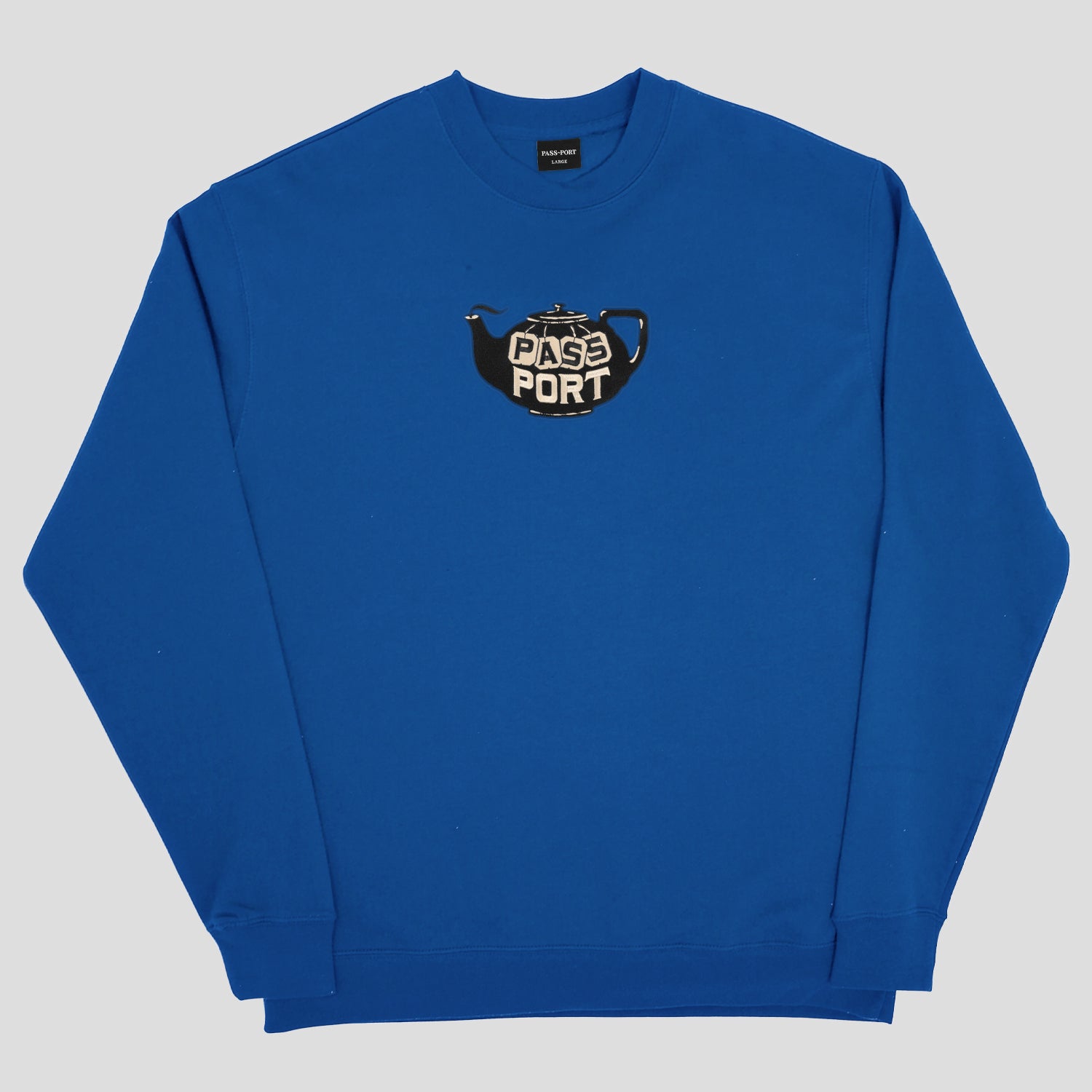 Tea~Pot Embroidery Sweater (Royal Blue)