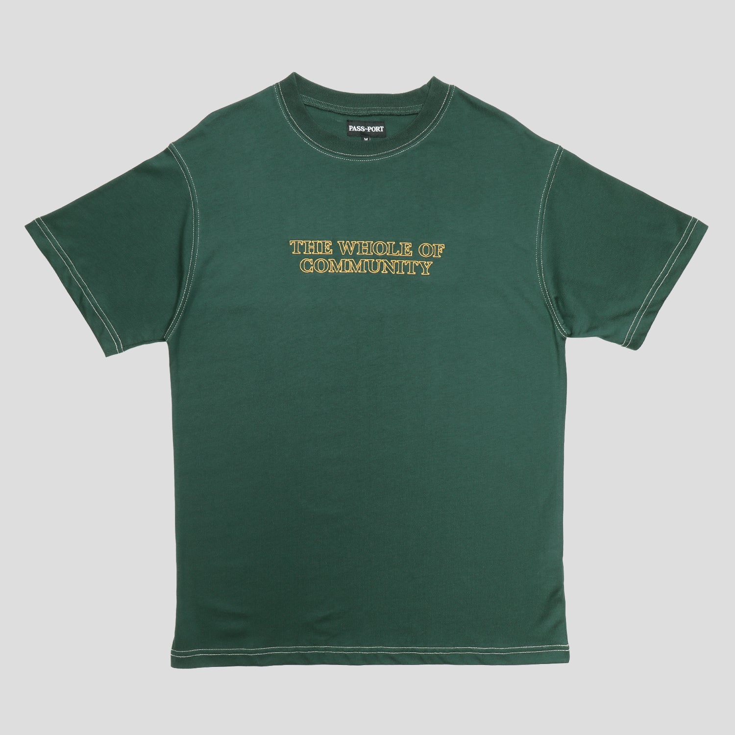Whole Of Community Embroidery Organic Tee (Forest Green)