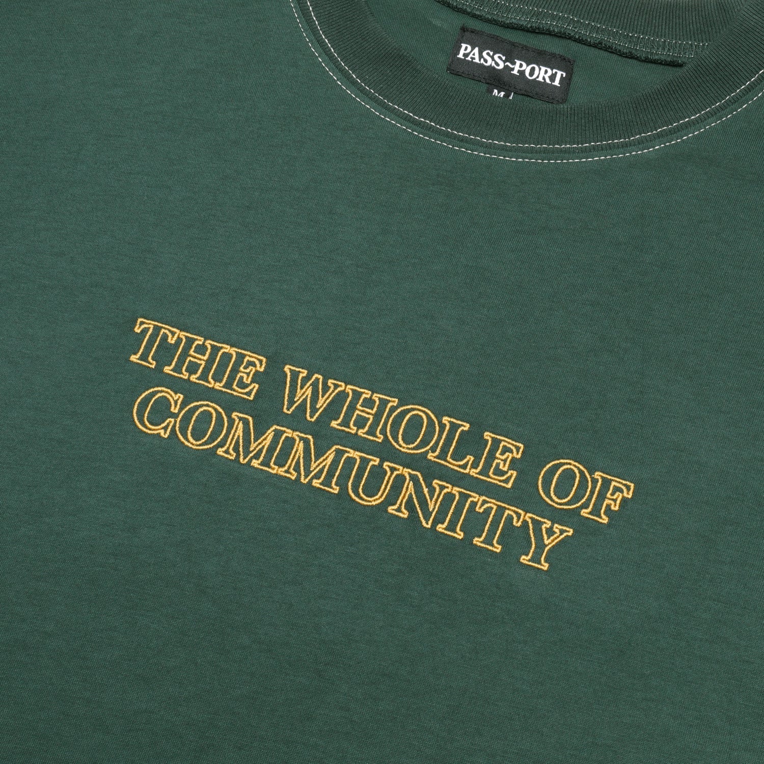 Whole Of Community Embroidery Organic Tee (Forest Green)