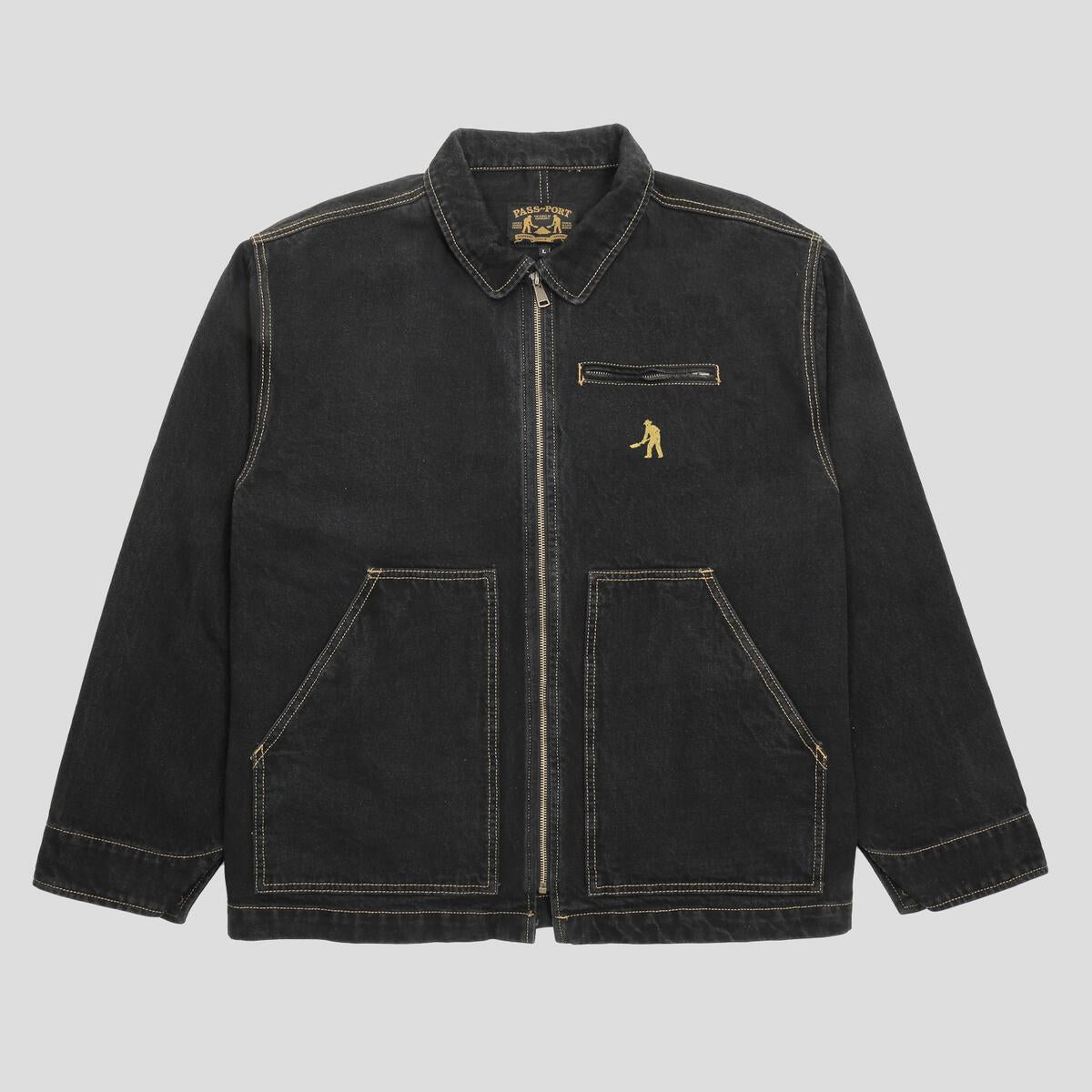 Workers Club Denim Packers Jacket (Washed Black)