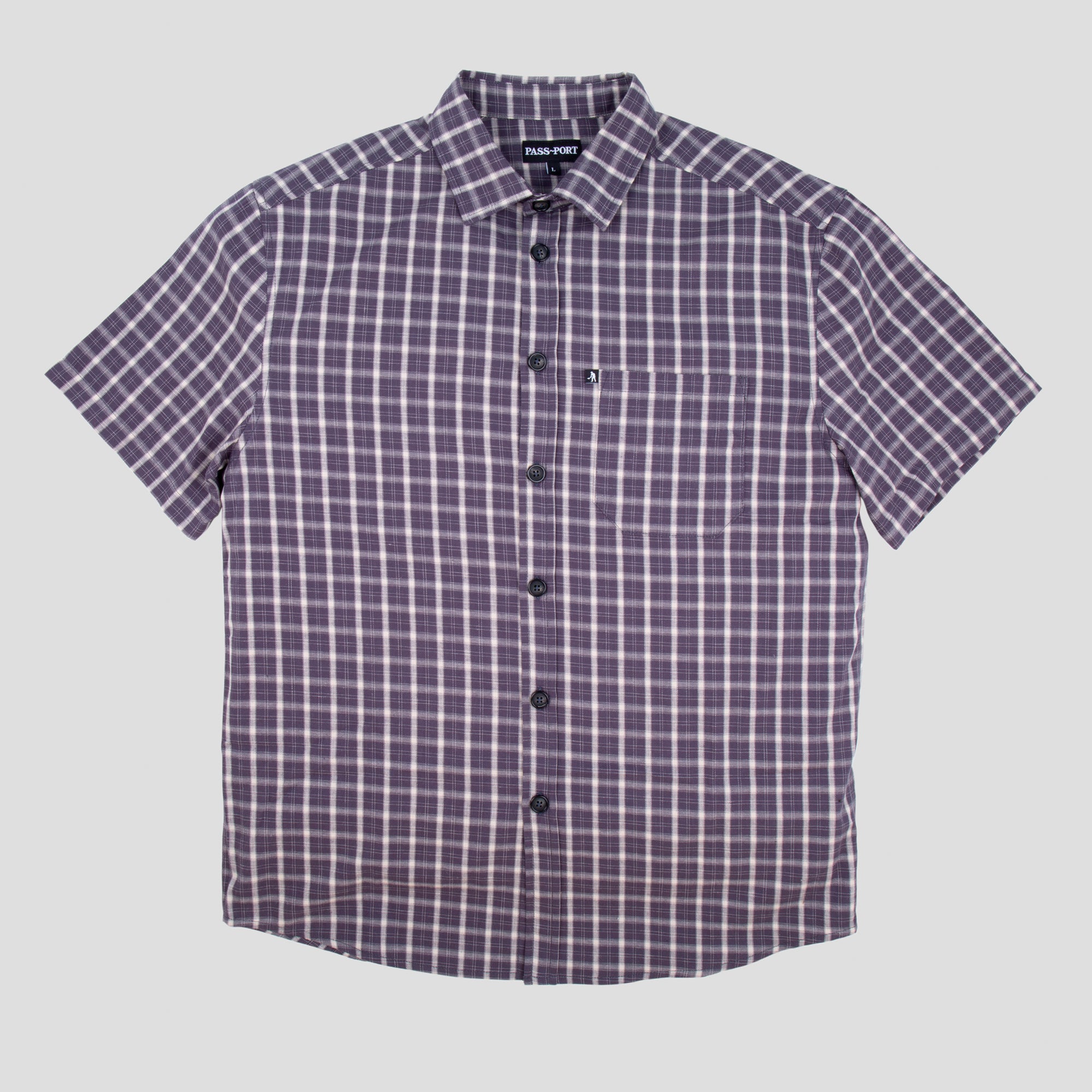 Workers Check Shirt S/S (Navy)