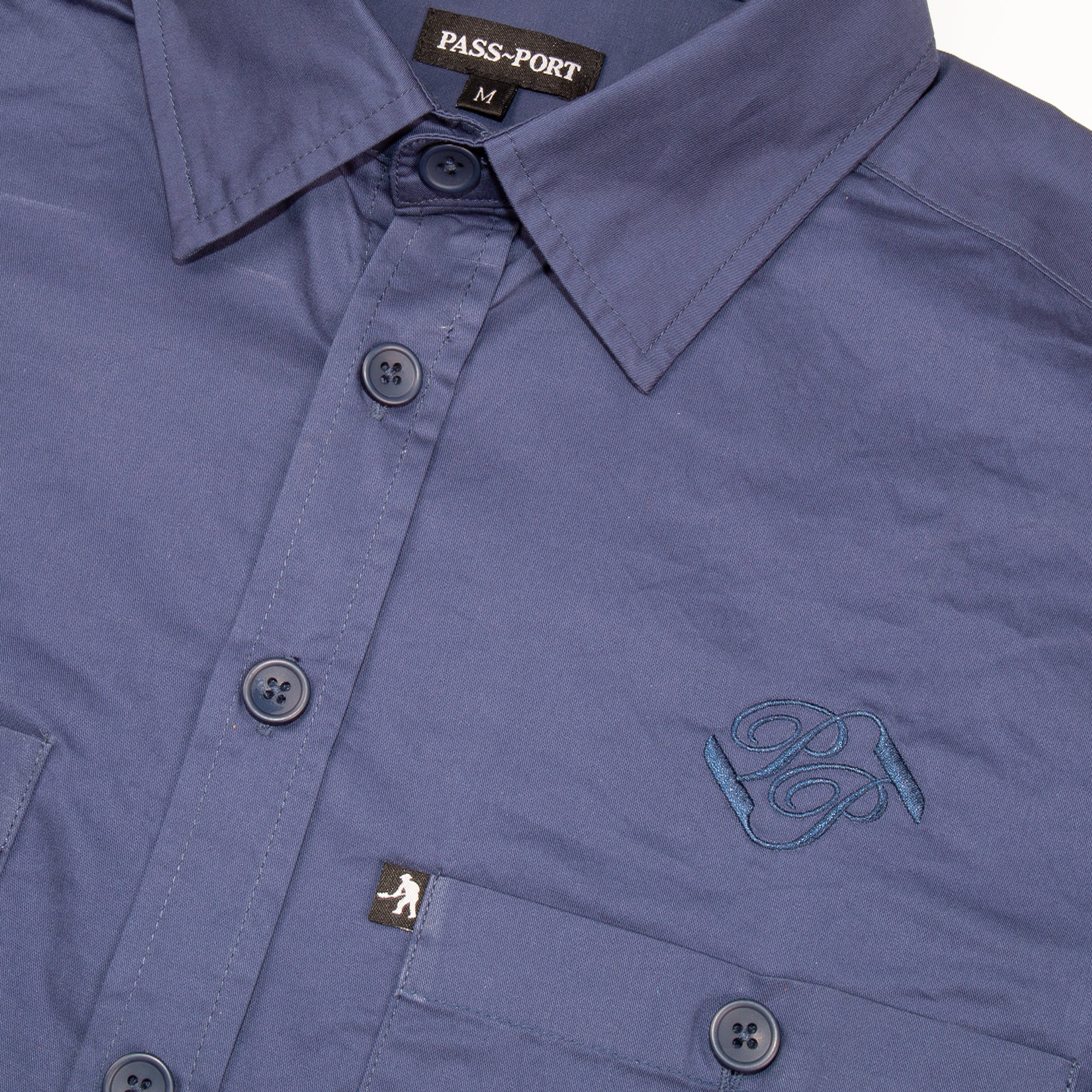 Workers Banner Shortsleeve Shirt (French Navy)